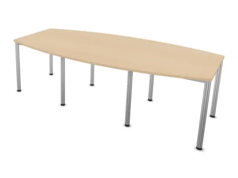 vergadertafel,HxBxD 740x2400x1200mm,vatvormig,NE-esdoorn