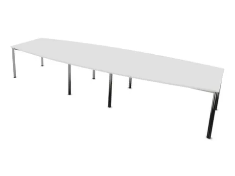 vergadertafel,HxBxD 740x4000x1400mm,vatvormig,Bl-wit