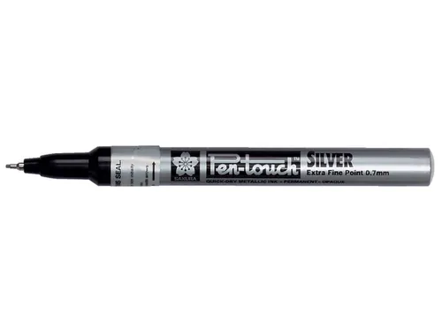 Viltstift Sakura pen-touch EF zilver 1-2mm