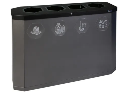 afvalverzamelstation,4x45l,HxBxD 830x1200x355mm,4opening(en)