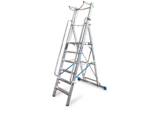 Ladder Aluminium Bordes 1.40m 6Treden Incl.Bordes - 1