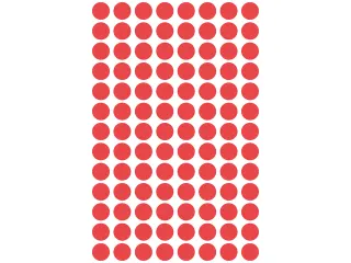 Etiket Zweckform 8mm rond blister 4 vel a 104 et. rood Non-permanent - 3