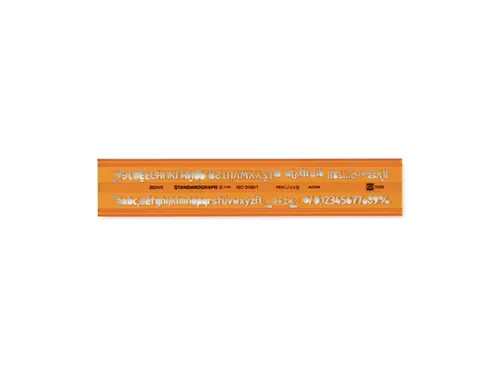 Lettersjabloon Standardgraph H-profiel middelschrift type B 5mm