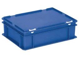 Euronorm Stapelkrat Hxlxb 130X400X300Mm 11L Met Deksel Blauw