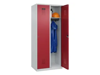 locker,HxBxD 1850x800x500mm,2vak,vak B 400mm,cil.-slot,staand op vloer - 1