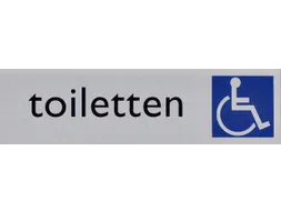 Infobord pictogram toilet rolstoel 165x44mm