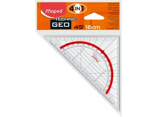 Geodriehoek Maped 277747 16cm 45 Graden Transparant - 2