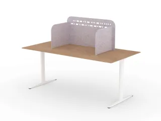 Akoestisch PET-vilt scheidingsscherm M 100x55cm lichtgrijs - 2