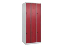 dubbeldekse locker,HxBxD 1850x750x500mm,3x2vak.,vak B 250mm