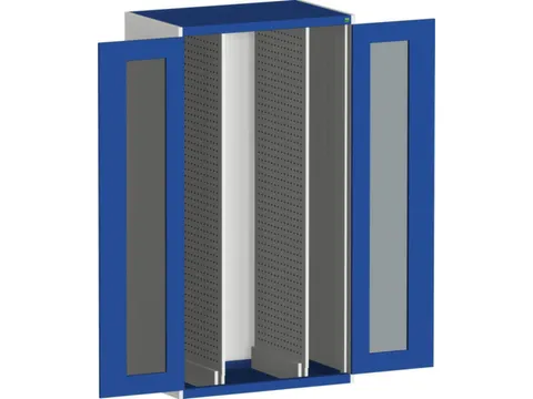 verticale kast,HxBxD 2000x1050x650mm,vensterdeur,2uittrekwanden