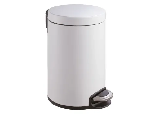 Serene pedaalemmer 20 liter met metalen Binnenemmer Wit