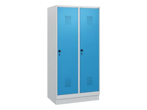 schoollocker,HxBxD 1630x800x500mm,2vak,vak B 400mm,draaigrendel,sokkel