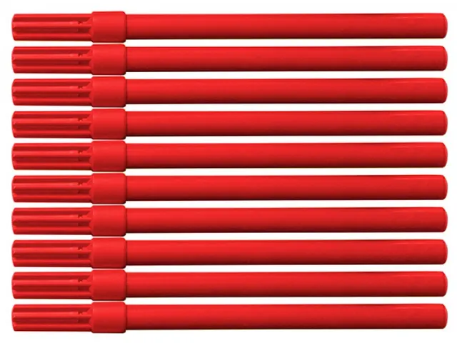 Viltstift 1mm rood 10 stuks
