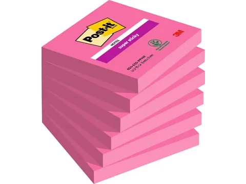 Super Sticky Notes Fuchsia 76x76mm