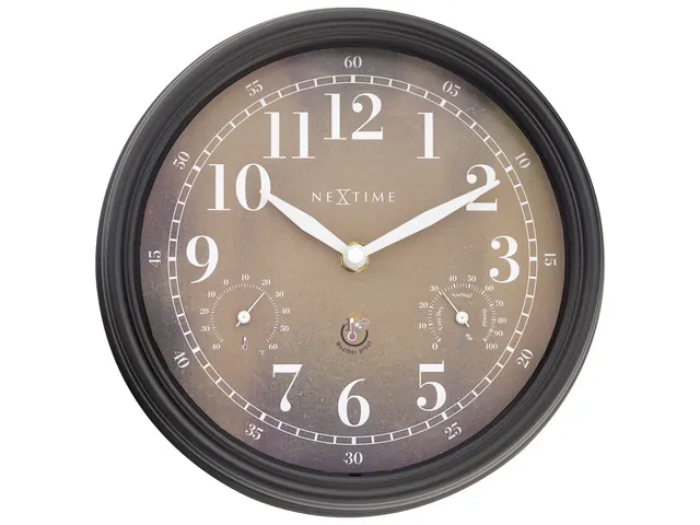 Buitenklok Nextime dia 23,5 cm Jasmine met thermo- en hydrometer cijfe