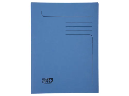 Dossiermap Exacompta Clean'Safe 2kleppen blauw 5 stuks
