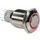 Ronde Metalen Drukknop Spdt 1NO 1NC - Rode Ring