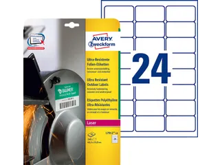 Etiket Avery Zweckform L7912-10 63.5x33.9mm polyethyleen wit 240 stuks - 6