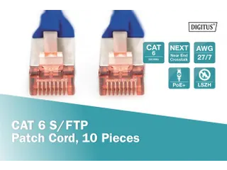 CAT 6 S-FTP patchkabel Cu LSZH AWG 27/7 Lengte 2m 10 stuks Blauw - 4