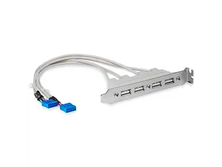 4-poorts USB A vrouwelijke sleufplaatadapter - 1