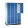 Dubbeldekse garderobekast,RAL 7035/RAL 5010,HxBxD 1950x1220x500mm