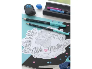 Grafietpotlood Faber-Castell Jumbo Grip two-tone zwart/turquoise - 4