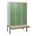 locker met bank,HxBxD 1950x1200x815mm,3vak,vak B 400mm,draaigrendel