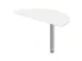 aanbouwtafel,i.h.v.,HxBxD 720-840x1200x600mm,halfrond,Bl-wit