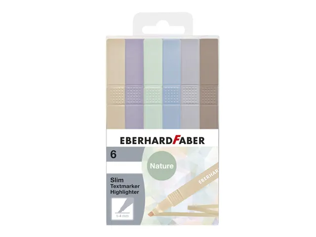 Markeerstift Eberhard Faber natural 6st. vierkant in etui