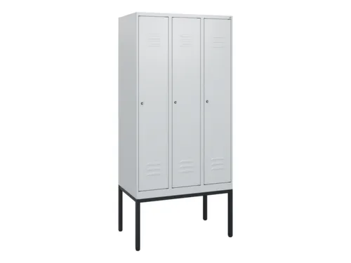 locker,HxBxD 1950x900x500mm,3vak,vak B 300mm,cil.-slot,voetonderstel