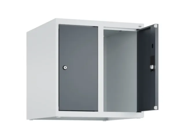 opzetkast,v. locker,2vak.,vak B 250mm,HxBxD 500x500x500mm,vleugeldeur