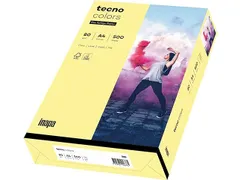 Inapa Tecno colors Gekleurd papier A4 Licht geel 80 gram 500vel