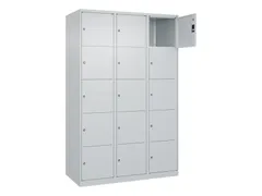 lockerkast,HxBxD 1850x1200x500mm,3x5vakken,vak B 400mm,cil.-slot