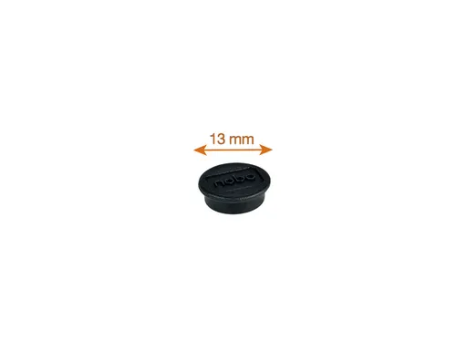 Magneet Nobo 13mm zwart 10 stuks
