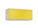 opzetkast,v. locker,4vak.,vak B 300mm,HxBxD 500x1200x500mm