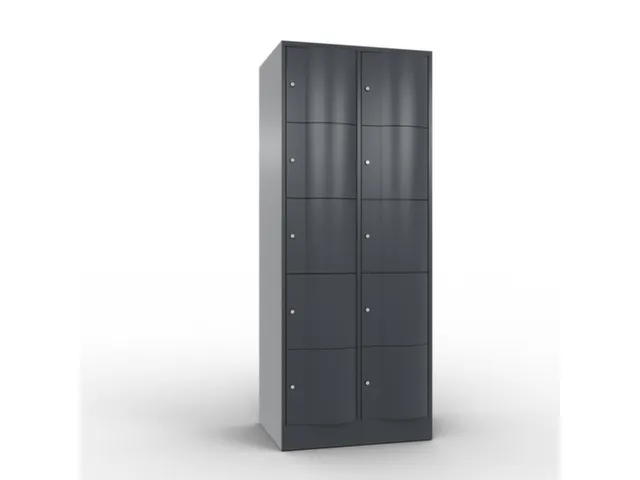 lockerkast cil.slot 1950x770x640mm 2x5 vakken romp RAL7021 front RAL70