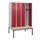 locker met bank,HxBxD 1950x1200x815mm,4vak,vak B 300mm,cilinderslot