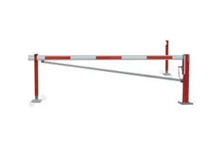 afzetting,totale B 5m,boom aluminium rood/wit - 1