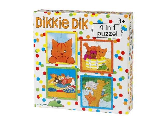Puzzle Dikkie Dik 4 en 1 (4+6+9+16 pièces)