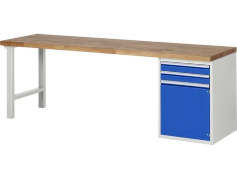 werkbank,HxBxD 890x2500x700mm,beukblad,draagverm. 750kg