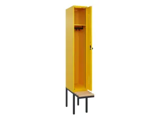 locker met bank,HxBxD 2120x300x815mm,1vak,vak B 300mm,draaigrendel - 2
