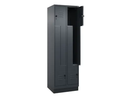 Z-garderobekast,HxBxD 1950x600x500mm,vak B 150/300mm,draaigrendel