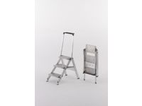 Veiligheids-vouwtrap Aluminium H 690mm 3treden Beugel Traanplaat