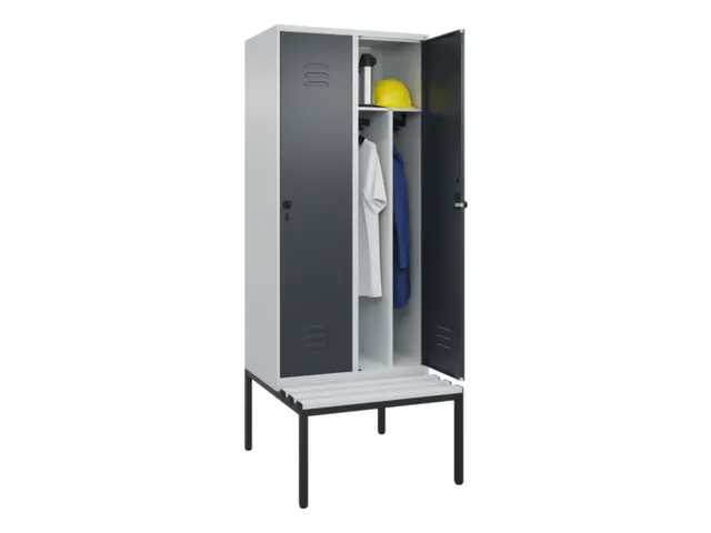 locker voor scheiding van kleding,HxBxD 2120x800x815mm,2vak