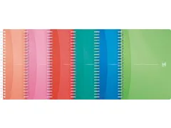 Office My colours Cahier Spiralé, 180 Pages, Ft A5, Quadrillé 5 Mm
