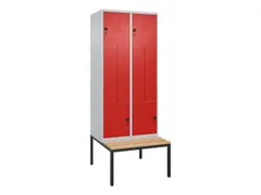 Z-garderobekast,HxBxD 2120x800x815mm,4vak,vak B 400mm,draaigrendel