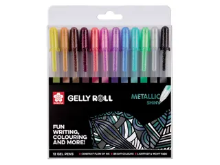 Gelschrijver Sakura Gelly Roll Metallic set à 12 kleuren - 1