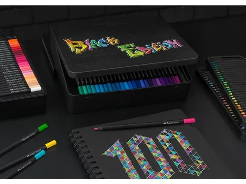 Kleurpotlood Faber-Castell Black Edition 100 stuks in bliketui