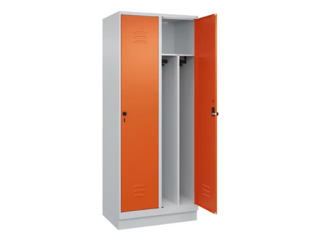armoire vestiaire noir et blanc,HxlxP 1950x800x500mm,2compart.