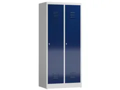 garderobekast 1800x800x500mm 2vak klink sokkel romp RAL7035 RAL5010